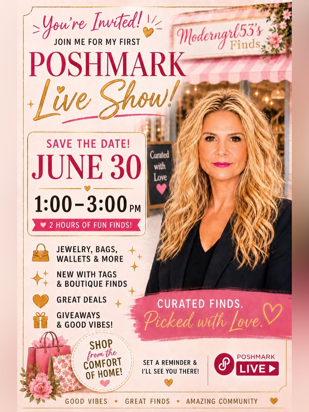 Moderngrl53 is live on Poshmark | Amazing Finds & Great Deals
